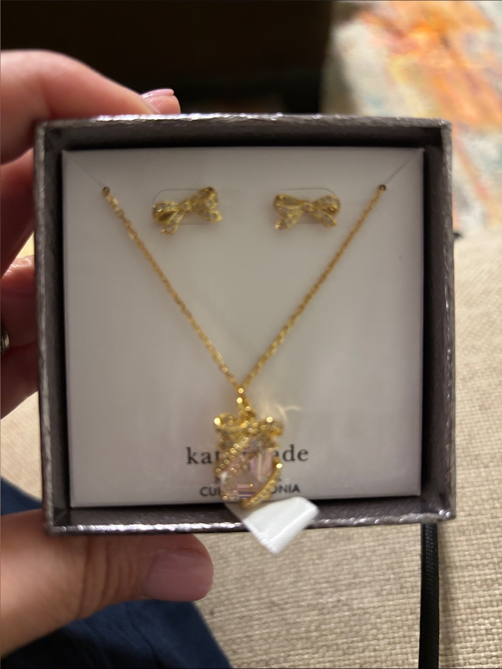 kate spade Silver Glitter Gift Box